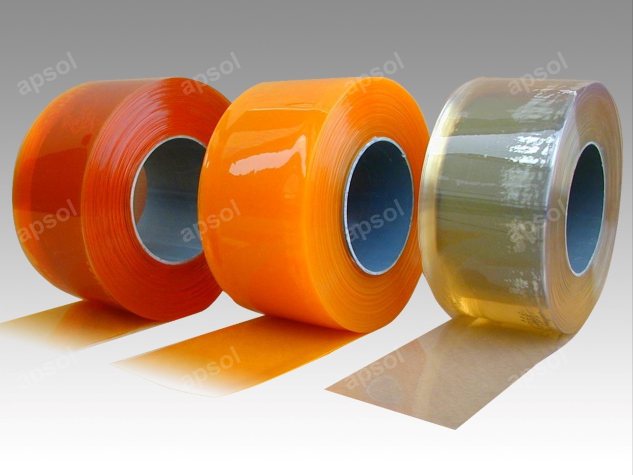 Rouleau lanière pvc souple transparent, translucide, opaque, plastique