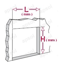 guide pour mesurer les dimensions du rideau à lanières repliables apsol